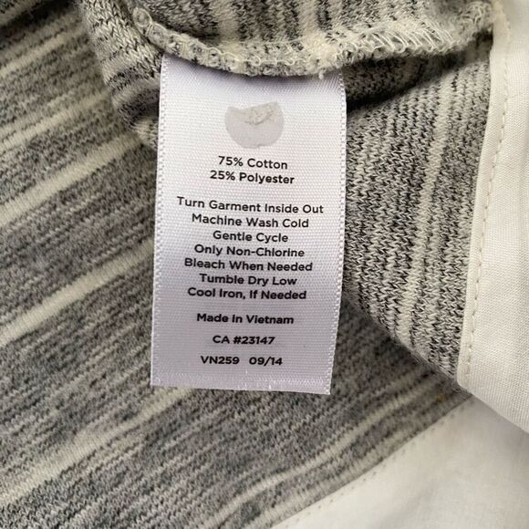 Talbots Women L cotton blend scoopneck Longsleeve textured pullover top - Picture 9 of 13